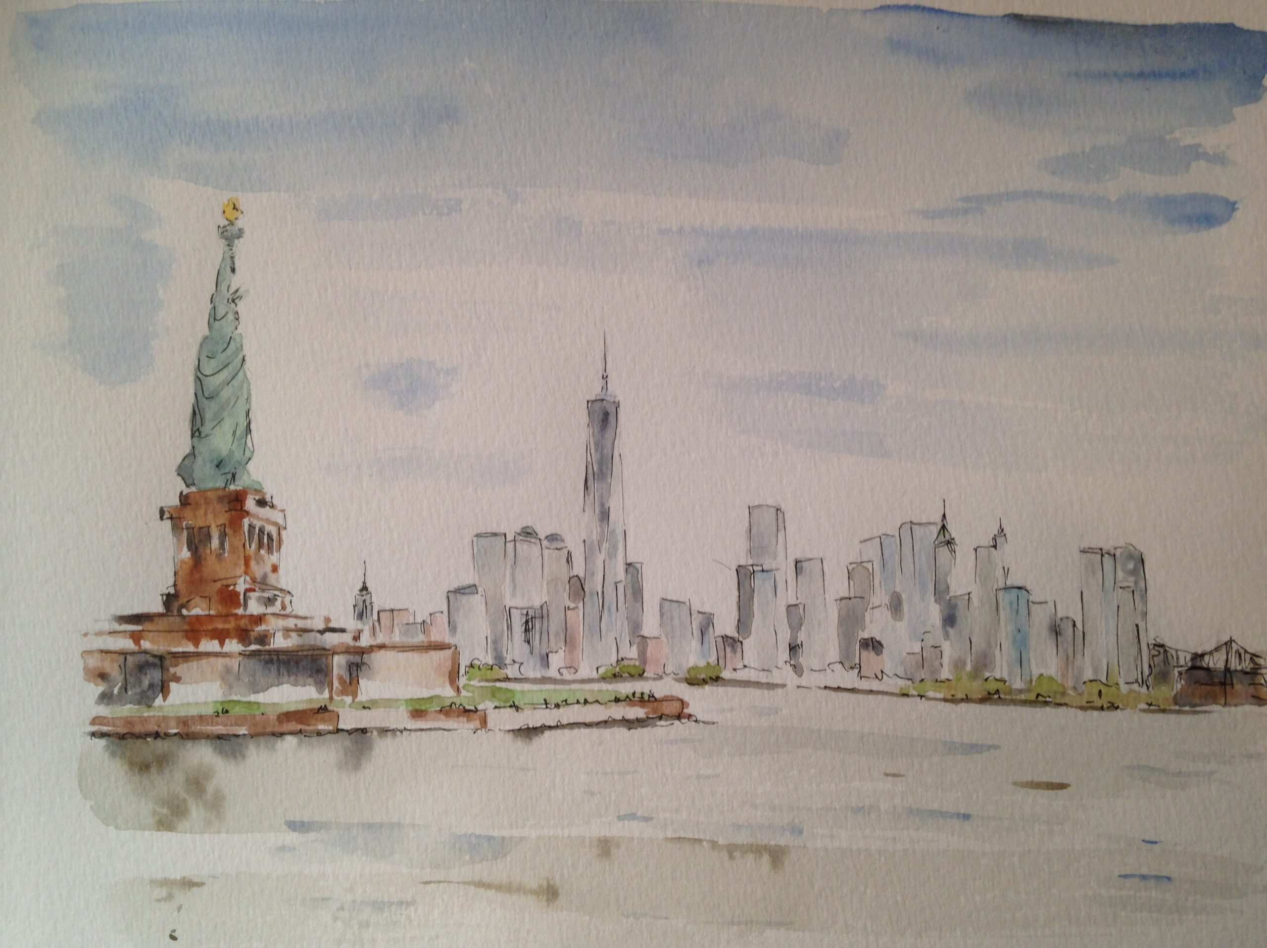 ODE-intérieur-Céline-CLEAU-aquarelle-skylineNY